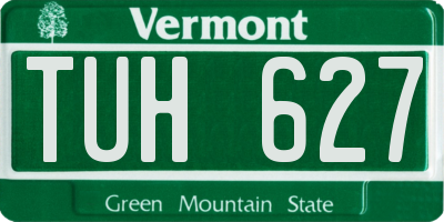 VT license plate TUH627