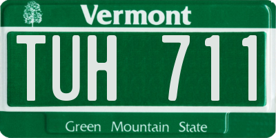VT license plate TUH711