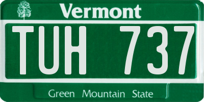 VT license plate TUH737