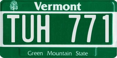 VT license plate TUH771