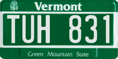 VT license plate TUH831