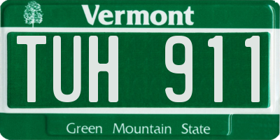 VT license plate TUH911