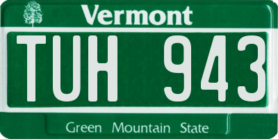 VT license plate TUH943
