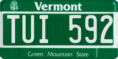 VT license plate TUI592