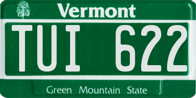 VT license plate TUI622