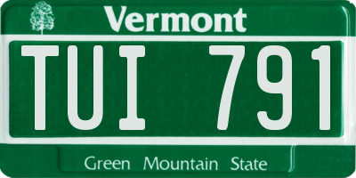 VT license plate TUI791
