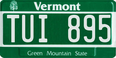 VT license plate TUI895