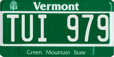 VT license plate TUI979