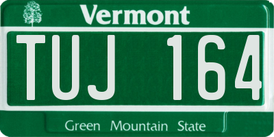 VT license plate TUJ164
