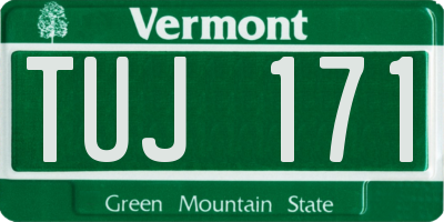 VT license plate TUJ171