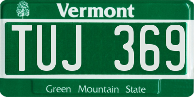 VT license plate TUJ369