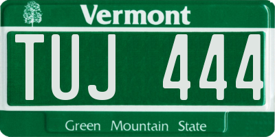 VT license plate TUJ444