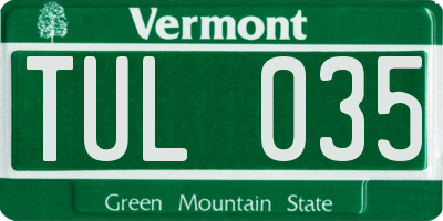 VT license plate TUL035