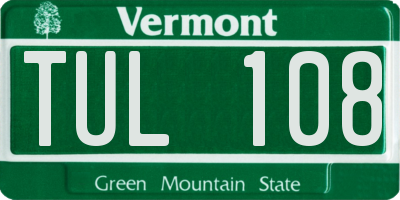 VT license plate TUL108