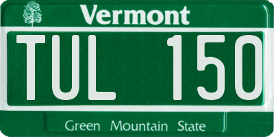 VT license plate TUL150