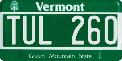 VT license plate TUL260