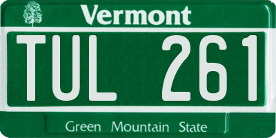VT license plate TUL261