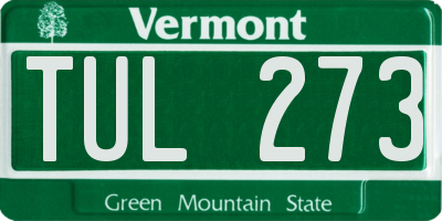 VT license plate TUL273