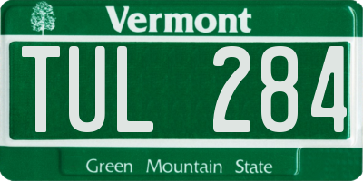 VT license plate TUL284