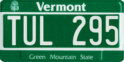 VT license plate TUL295