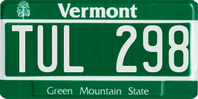 VT license plate TUL298