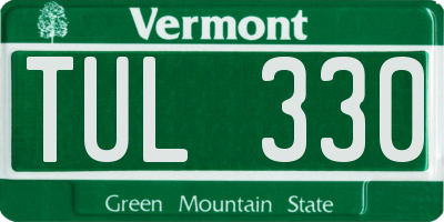 VT license plate TUL330