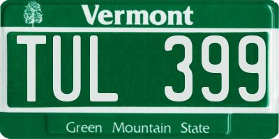 VT license plate TUL399