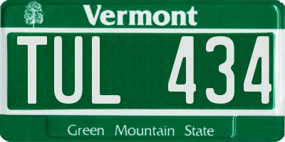 VT license plate TUL434