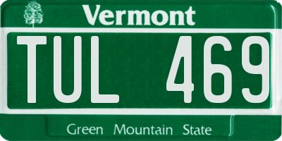 VT license plate TUL469