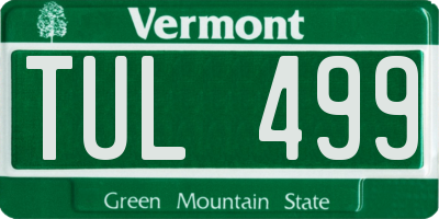 VT license plate TUL499