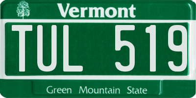 VT license plate TUL519