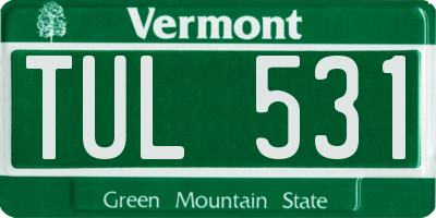 VT license plate TUL531