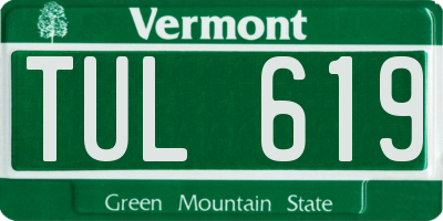 VT license plate TUL619