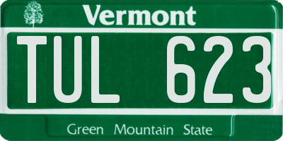 VT license plate TUL623