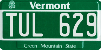 VT license plate TUL629