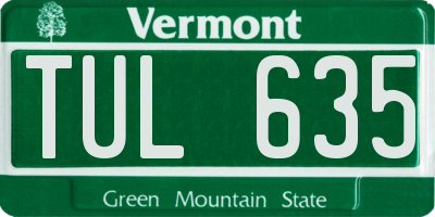 VT license plate TUL635