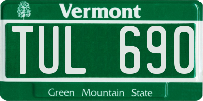 VT license plate TUL690