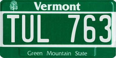 VT license plate TUL763