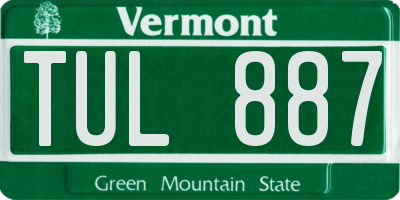 VT license plate TUL887