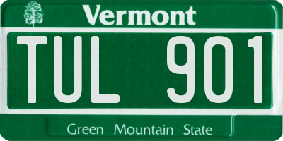 VT license plate TUL901