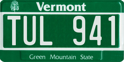 VT license plate TUL941