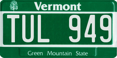 VT license plate TUL949