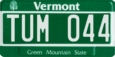 VT license plate TUM044