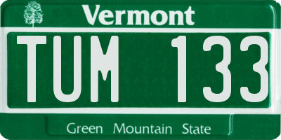 VT license plate TUM133