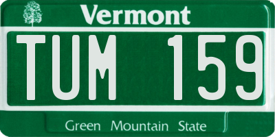 VT license plate TUM159