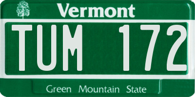 VT license plate TUM172