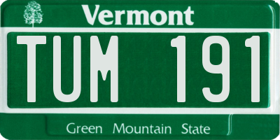 VT license plate TUM191