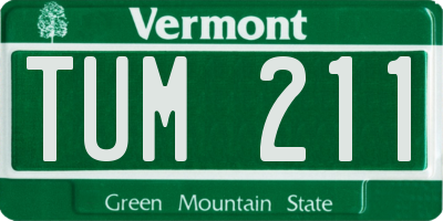 VT license plate TUM211