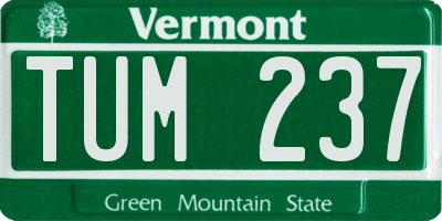 VT license plate TUM237