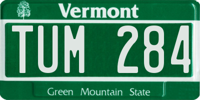 VT license plate TUM284